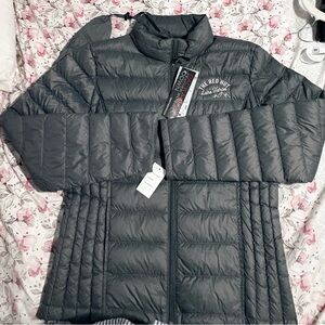 The Red Hut Gray Puffer Jacket